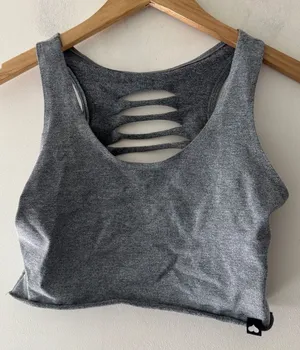 Booty By Brabants Gray‎ Back Cutout Sports Bra thumbnail 1