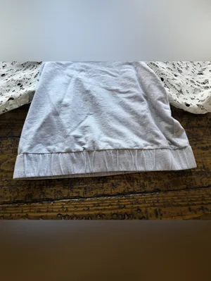 Anthropologie Dolan Left Coast Gray Lace Sleeve Sweatshirt Size S Style 173801 thumbnail 5