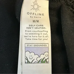 Offline by Aerie Womens M Real Luxe Black Hi-Rise Faux Leather‎ Leggings Stretch thumbnail 9