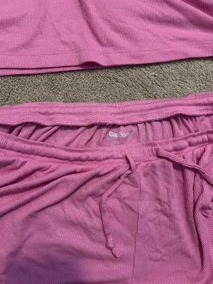 GAP Pink Two-Piece Tank Top and Shorts Pajama Set thumbnail 2