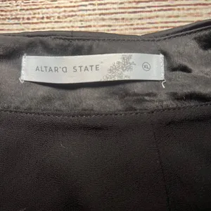 Altar'd State Black Mini Skirt‎ Women's XL Slit Micro Party Cocktail Whimsigoth thumbnail 6