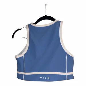 ✨WILO The Label Blue and White Sports Bra Crop Small Top✨ thumbnail 6