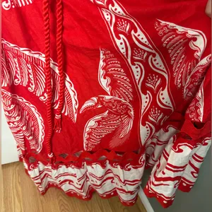 Farm Rio Red Majestic Coconut Tree Maxi Dress S thumbnail 4