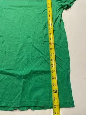 J Crew Vintage Cotton Kelly Green T Shirt Women Scoop Neck Short Sleeve Sz L thumbnail 5