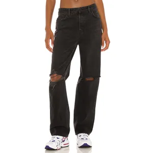 GRLFRND Amanda Mid Rise Loose Boyfriend Jeans Black Size 27 NWT thumbnail 5
