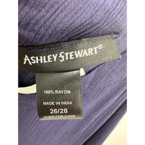 Ashley Stewart Navy Tie Strap‎ Maxi Dress Asymmetrical Hem Sz 4X Boho Resort thumbnail 6