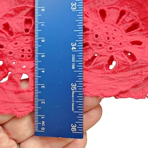 by Anthropologie Dani Coral Red Lace Eyelet Bell Sleeve Ruffle Dress Sz 0 thumbnail 6