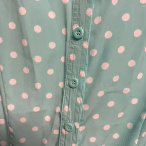 Forever 21 Teal Poka dot Dress thumbnail 5