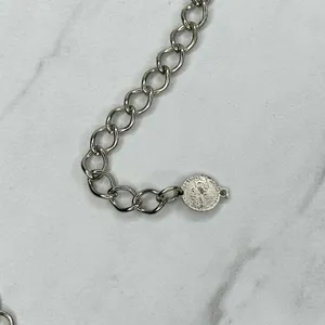 Skinny Dime Silver Tone Belly Body Metal Chain Link Belt OS One Size thumbnail 13