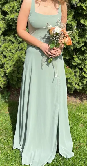 Sage Green Lulus Dress Maxi thumbnail 1