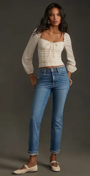 PAIGE Brigitte High Rise Relaxed Jean Size 25 thumbnail 1