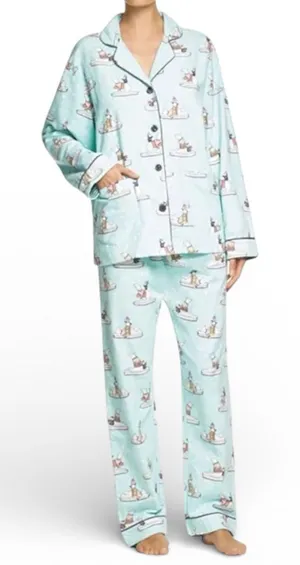 PJ Salvage Polar Bear Flannel Pajama Set Women’s Size XL Polar Bears & Penguins thumbnail 1