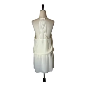 Haute Hippie Caitlyn Dress Women Medium Ivory‎ Mirage Strappy Back Micro Mini thumbnail 4