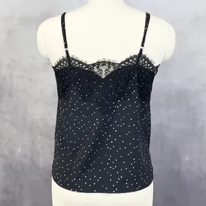 Lulus Polka Dot Lace Trim Cami Top Size Medium Minimal‎ Chic Going Out Indie thumbnail 2