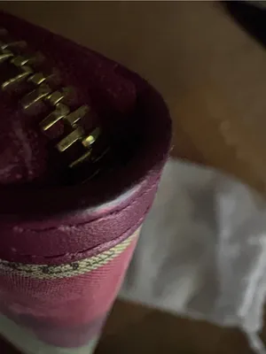 Fendi striped Zip Around Wallet - Burgundy and Olive thumbnail 3