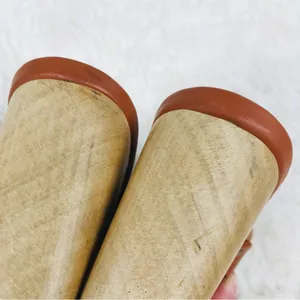 RACHEL‎ COMEY Brown Leather Mule Clog Wedge Sandal Tawny Woven Stud Size 6 thumbnail 7