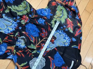 ALICE + OLIVIA Black Floral Wrap Front Chiffon Overlay Dress Size Medium thumbnail 11