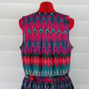 Charlie Jade Colorful Tulip Dress Sz L thumbnail 7