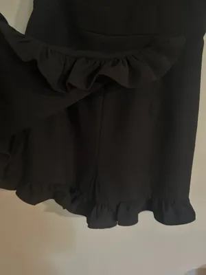 NWOT DO+BE One Shoulder Black Ruffle Romper  thumbnail 2