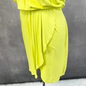 WHBM Glamgetter Dress Womens Medium Limelight Dopamine Maximalist‎ Stretchy Twee thumbnail 4
