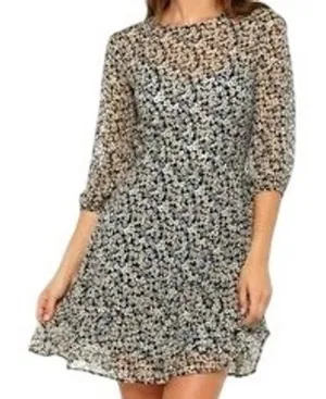 NWT Abercrombie & Fitch Womens Ditsy Floral Sheer Mini Dress Size Small Feminine thumbnail 1