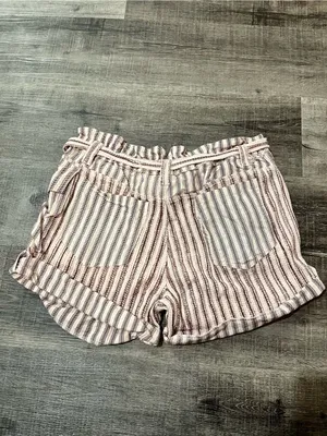 FREE PEOPLE Fp One Harriet Striped Shorts in Mauve thumbnail 4