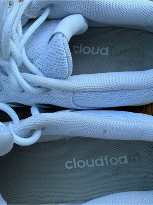 Adidas Cloudfoam Running Shoes Women 7.5 White Athletic Sneakers Comfort thumbnail 9