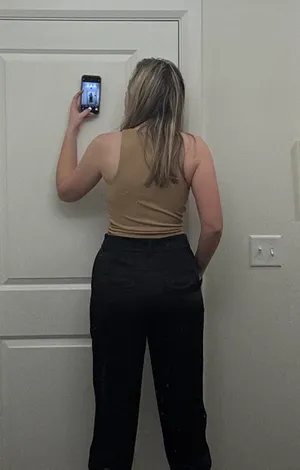Express black satin pants thumbnail 2