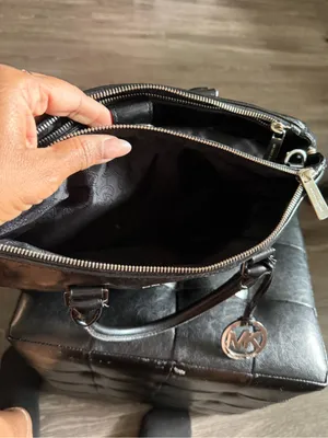 Michael Kors Black Leather Tote Satchel thumbnail 8