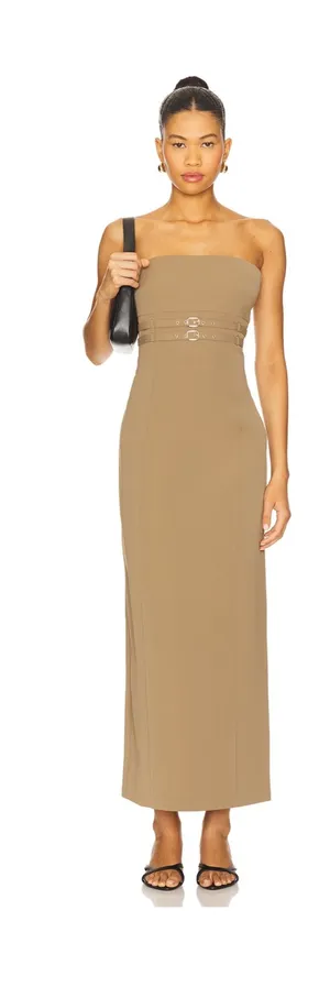 Revolve 4th & Reckless Stephanie Dress Khaki thumbnail 1