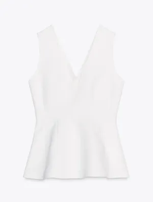 ZARA Peplum Top White thumbnail 5