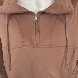 Old Navy Active Dynamic Fleece Quarter Zip Sweatshirt Mauve Brown Women's Medium thumbnail 4