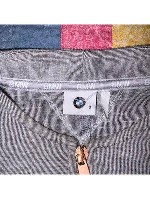 BMW $112 Woman’s S Gray Full Zip Sweat Jacket with Drawstring Hem Zip Pockets thumbnail 8