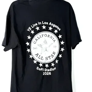 New black Kanye West graphic t-shirt L Rhinestone Concert Tee 2026 LA Unisex thumbnail 8