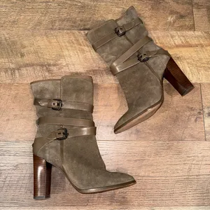 Coach Alexandra Fatigue Green Mid-Calf Bootie Olive Heeled Boots thumbnail 13