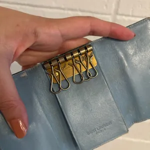 Saint Laurent vintage keyholder wallet in blue thumbnail 12
