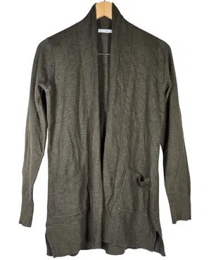 Pink Clover Penton Two Pocket Open Front‎ Cardigan Olive Green S NWOT thumbnail 1