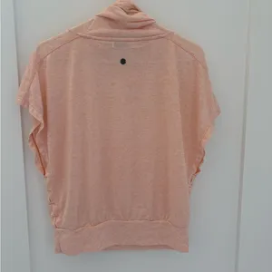 Prana Peach Heather Cowl Neck Hoodie Pullover Athleisure Yoga Top size S thumbnail 3