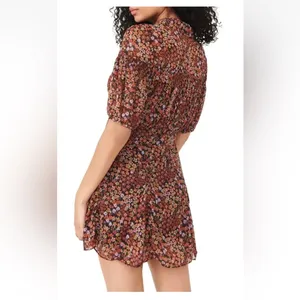 Free People Bonnie Floral Chiffon Mini Dress Size XS thumbnail 4