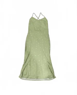 Princess Polly Sage Green Dot Slip Midi Dress thumbnail 2