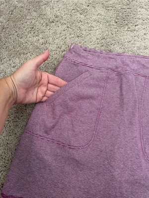 T by Talbots Purple White Stripe Skort Size S thumbnail 4