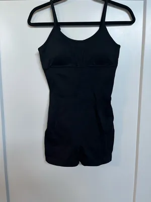 Black One Piece Bodycon Romper thumbnail 2