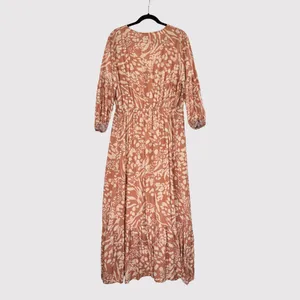 Petal & Pup Dress Brown Katerina Maxi V Neck Button Down Floral Boho Medium thumbnail 3