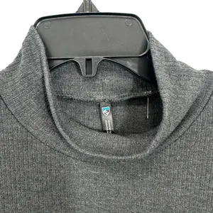 Kuhl Women's Gray Ribbed Long‎ Sleeve Mockneck Top Knit Shirt Hiking Outdoors thumbnail 2