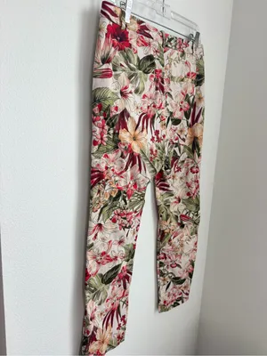 Zara Floral Ankle Print Chinos Pants thumbnail 5