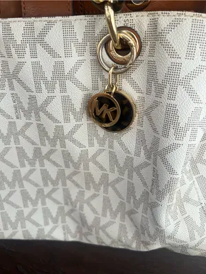 Michael Kors White Logo Tote with Brown chain & Leather Cynthia Medium bag thumbnail 12