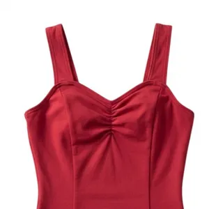 Capezio Adult XS Tank Leotard Red Garnet Scoop Neck Dance Lined Cotton Blend thumbnail 3