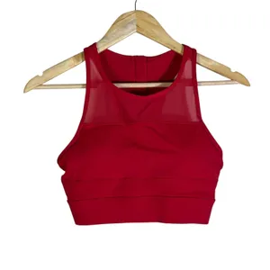Zyia Active High Neck Mesh Racerback Sports Bra Red One More Rep Size M thumbnail 2