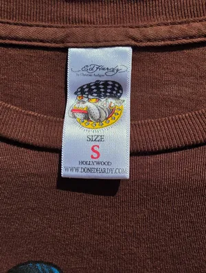 Ed Hardy by Christian Audigier vtg retro women's Death or Glory skull tee Small thumbnail 3
