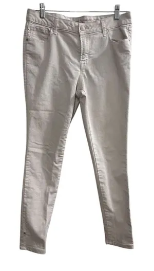 Old‎ Navy Women's White Skinny Jeans Size 12 Mid-Rise Rockstar thumbnail 1